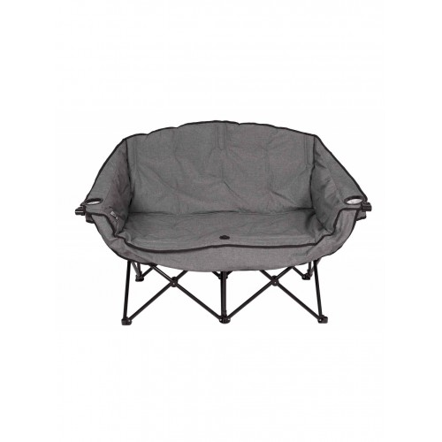 Кресло складное кемпинговое двухместное р.50*34*98 см, цв. серый