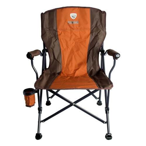 Кресло складное с подлокотниками р. 55*66*43 см, цвет коричневый