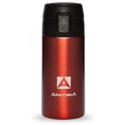 Термос ARCTICA  DRINK (0,35л)(6ч)(металл)(с поилкой)-текстурный красный